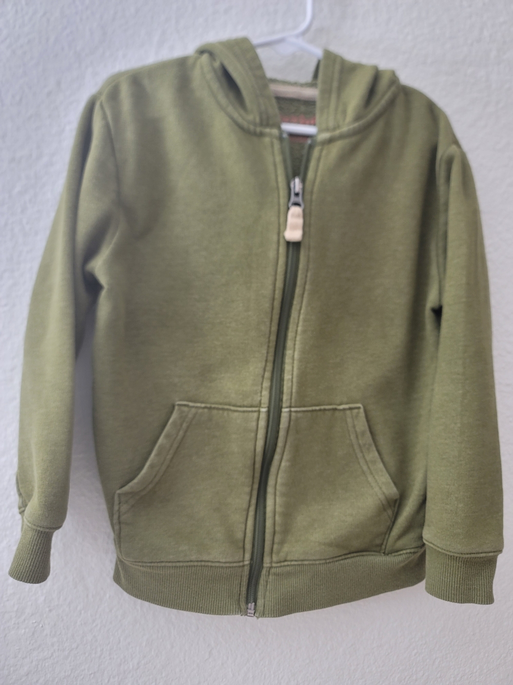 Kids Cat & Jack Olive Green Zip-Up Hoodie